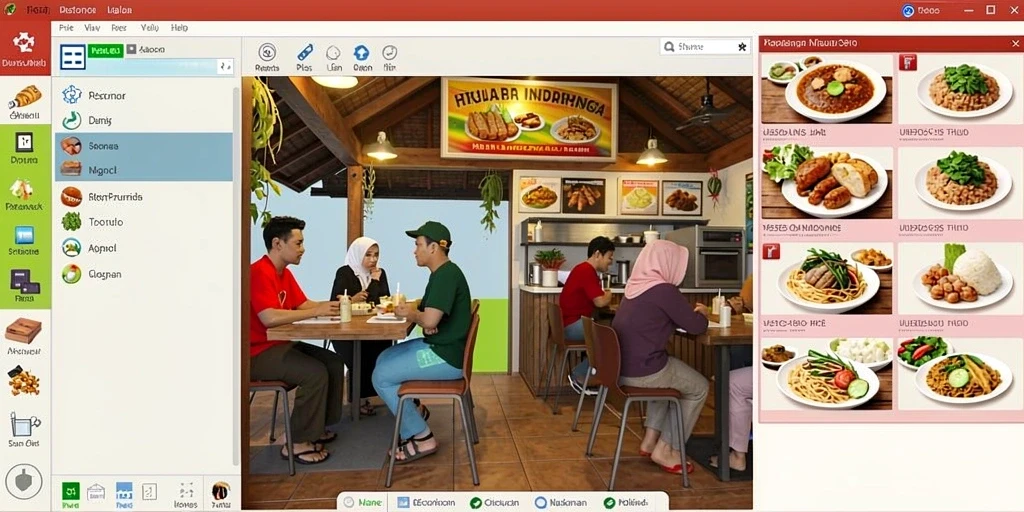 Tampilan utama yang intuitif dan menarik.