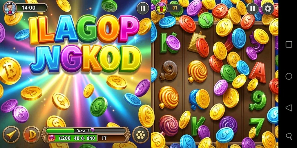 Screenshot menampilkan mesin slot dengan tema petualangan.