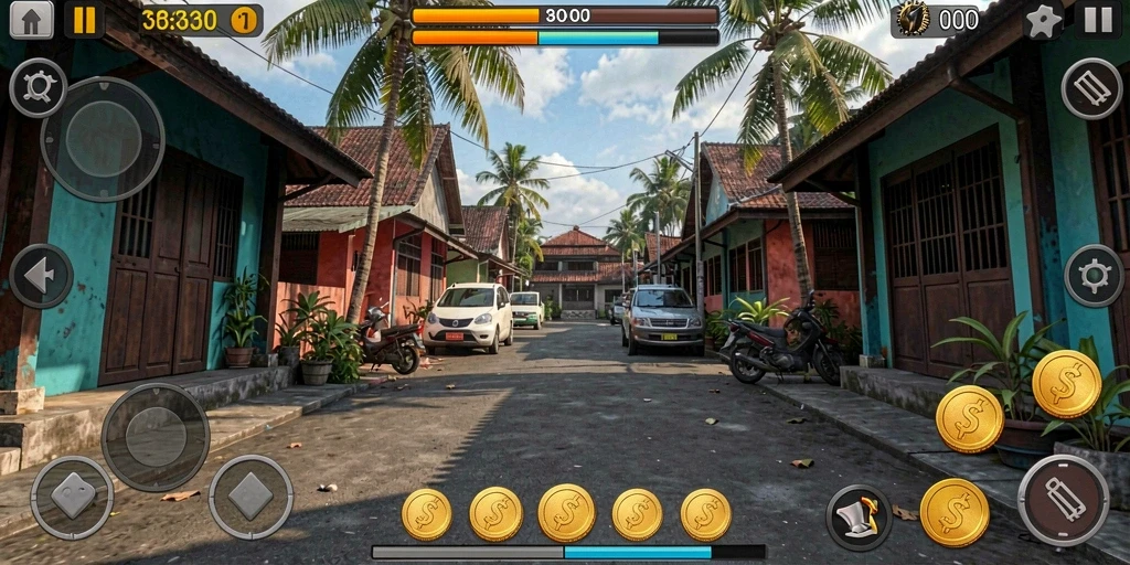 Tampilan home screen yang menarik dan mudah dinavigasi.