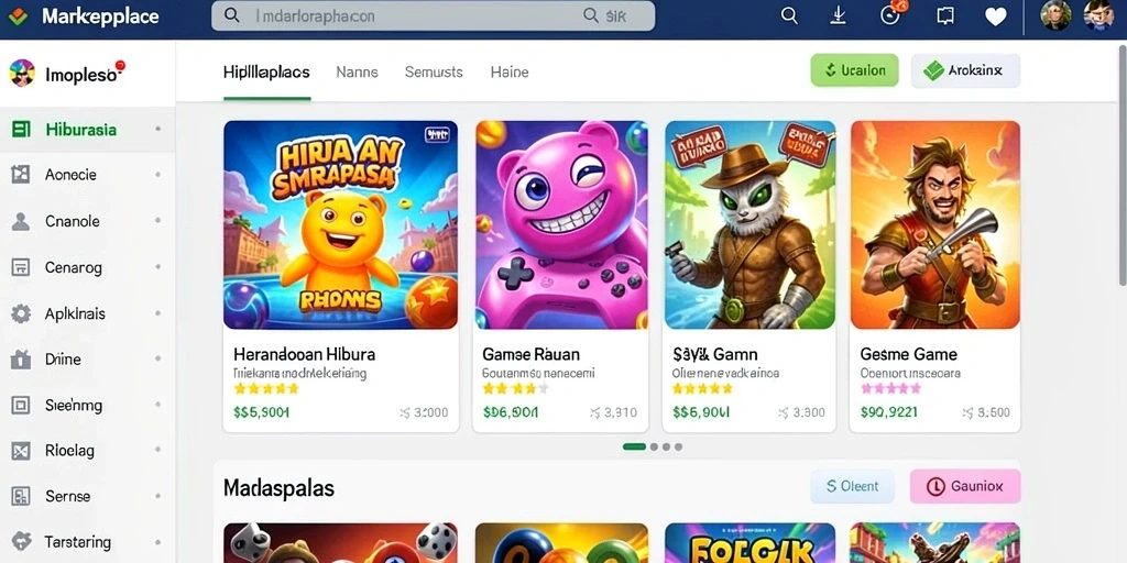 Interface utama game SPBU77 yang menarik.